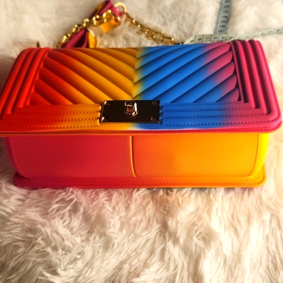 Multi Color Rectangular Shoulder Bag - Picture 12 of 15